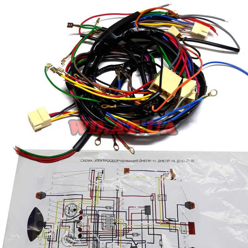 Электропроводка урал. Проводка Днепр МТ 11. Проводка Днепр МТ 11 простая. Проводка Урал. Проводка Урал заднее крыло.