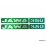ЯВА Наклейки JAWA 350 Зелено- Серебристые (ПАРА)