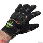 Перчатки с пальцами MONSTER ENERGY, Size:L (Черные)